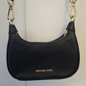 Michael Kors Black Pebbled Leather Shoulder Bag